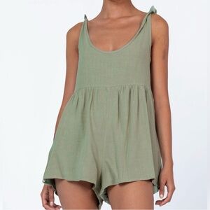 Princess Polly Sage Green Knit romper